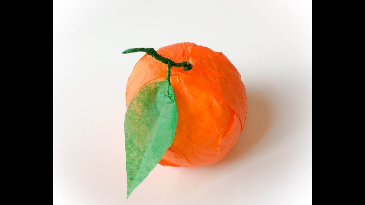 Make  the paper orange. TUTO orange en papier.