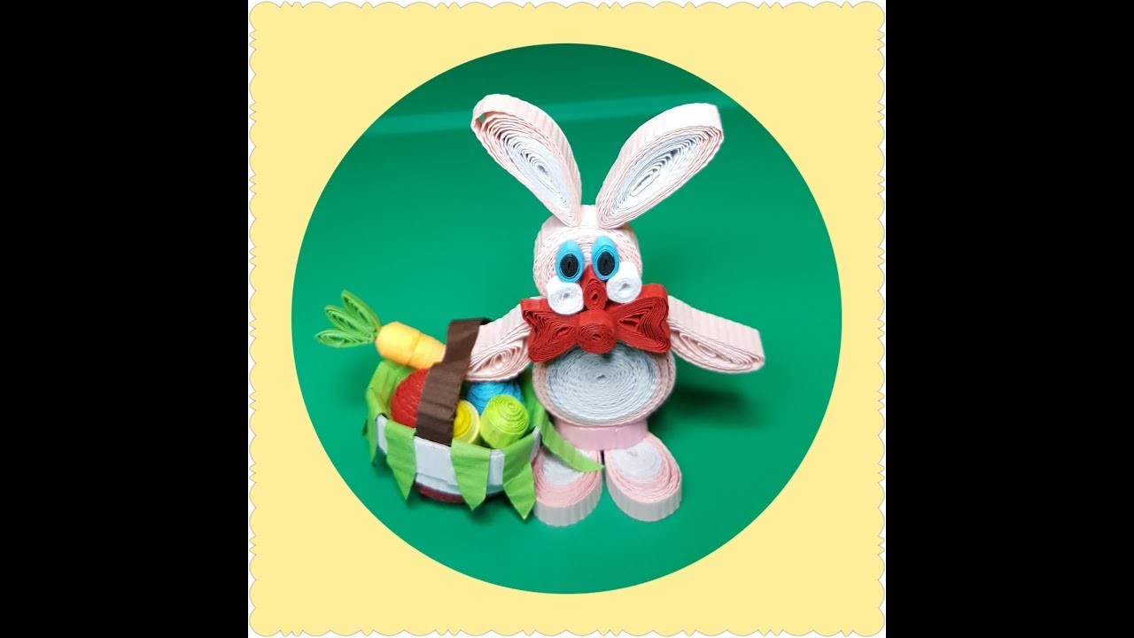 FAST VERSION: DIY Paper Quilling Easter Bunny - Tutoriel Lapin de Pâques papier roulé