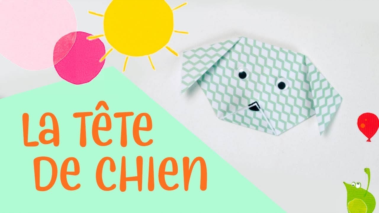 Les petits pliages de Suzanne - La tête de chien - origami facile pour enfants