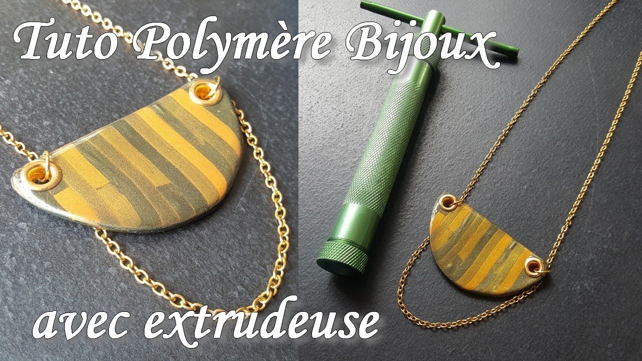 [♥ Tuto Polymère bijoux avec extrudeuse ♥]  ✿ Polymer clay tutorial jewelry extruder ✿