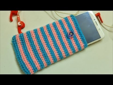 Cell Phone case crochet-Mobile Pouch case crochet-How to crochet Mobile. I Pad Cover-Crochet Purse