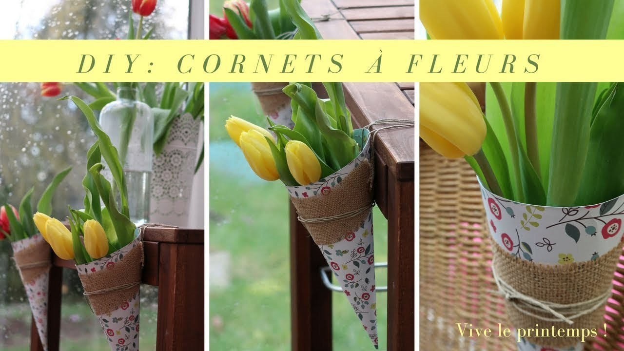 DIY : Cornets à fleurs pour le printemps