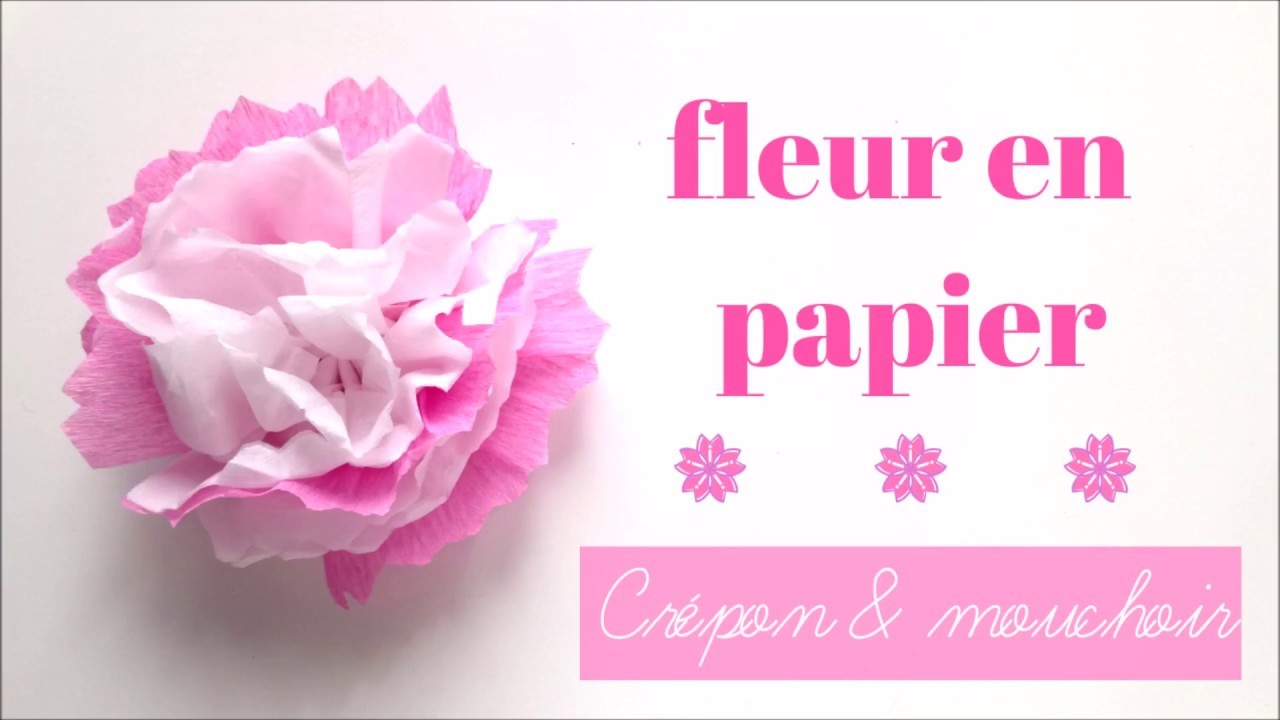 DIY fleur pompon  [crépon et mouchoir]