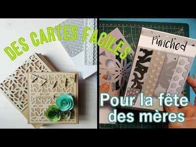 Scrapbooking tutoriels français - Carterie - Cartes Faciles fête des mères (Punched Paper ACTION)