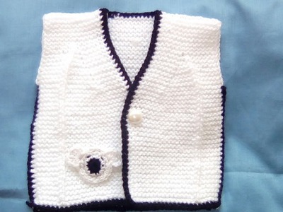 Tuto tricot veste de bébé au point de mousse : Part. 1-2