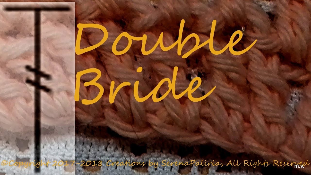 Crochet la DOUBLE BRIDE au crochet  Comment faire la maille double bride au crochet.SOUS-TITRES