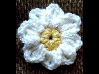 Crochet Marguerite fleur 3