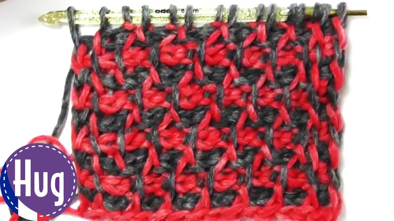 Crochet tunisien - Joli motif perlé - Veronika Hug