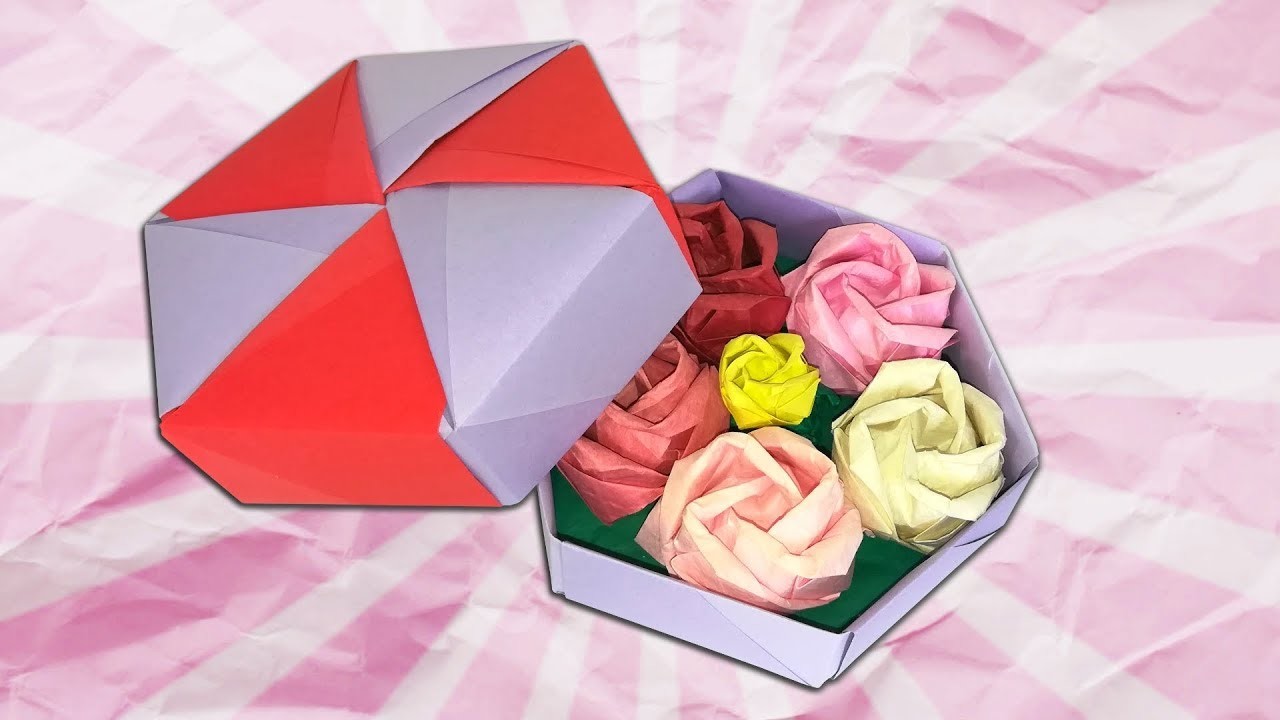 Origami : Boîte simple pour Rose en papier