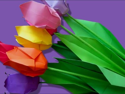 Origami facile : ???? Tulipe ????
