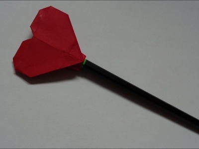 Tuto origami : embout de stylo en forme de cœur