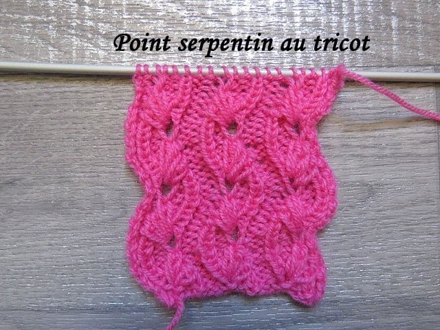 TUTO POINT SERPENTIN AU TRICOT Stitch knitting BUENO PUNTO DOS AGUJAS