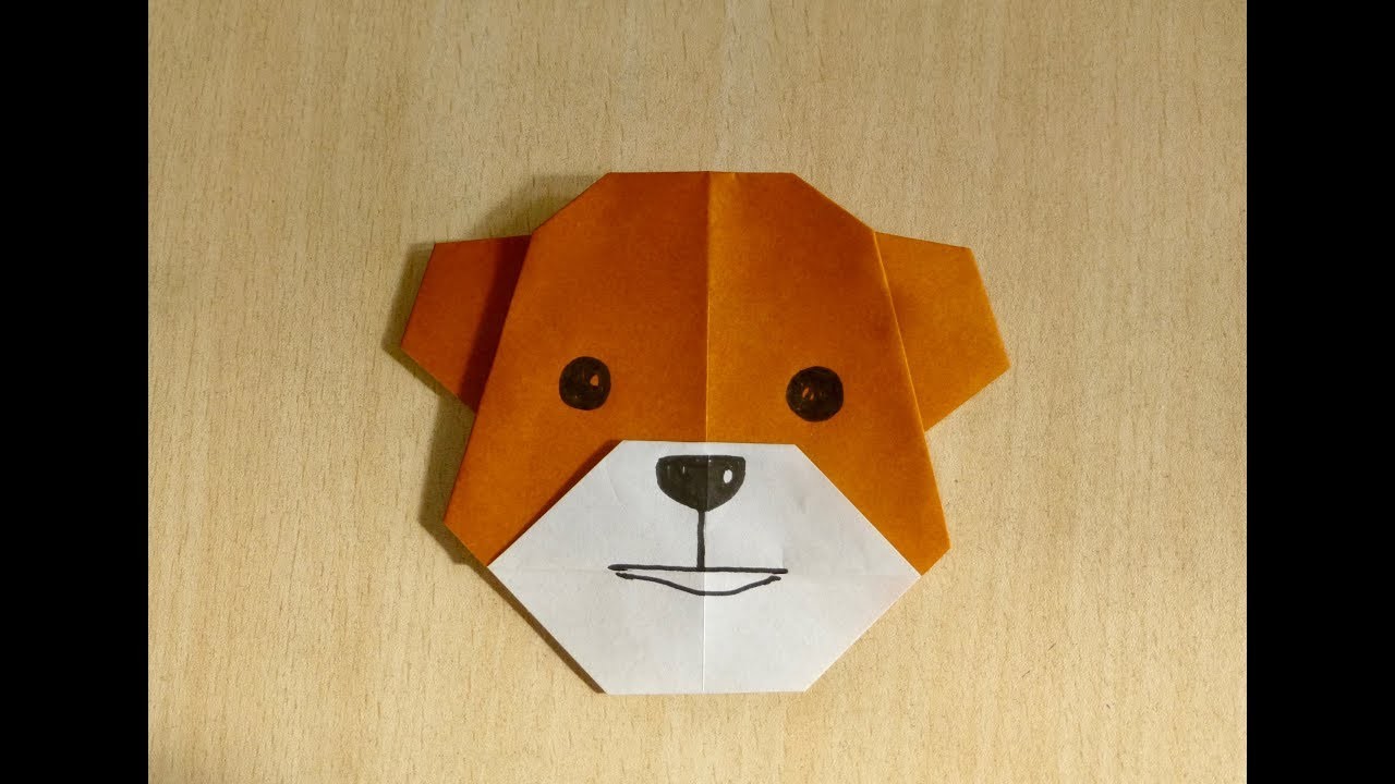 Comment faire l'ours. Origami. L'art de plier le papier.