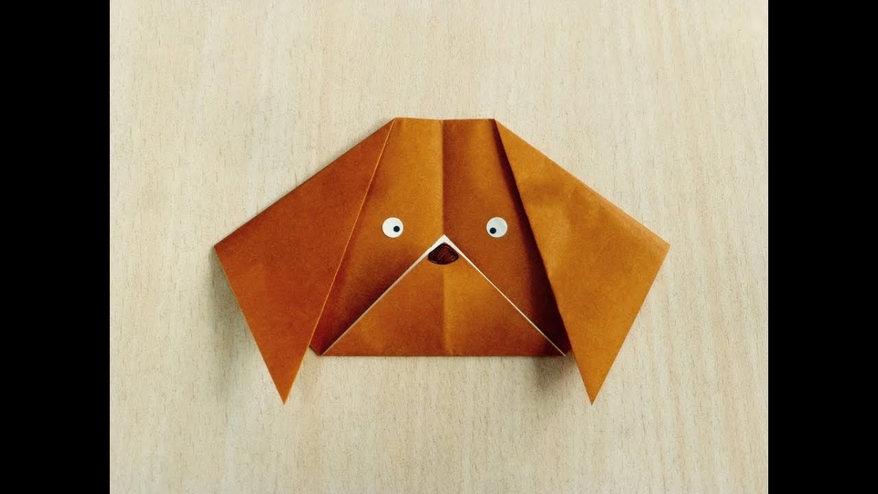 Comment faire un chien. Origami. L'art de plier le papier.