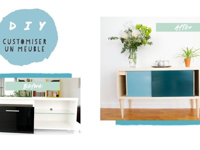 DIY Customiser un meuble avec du papier adhésif | Customize furniture with sticker wall paper