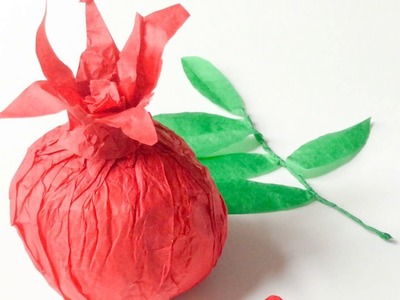 DIY la grenade en papier. DIY paper pomegranate.