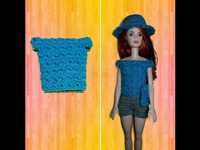 How to crochet barbie Blouse (left hand)