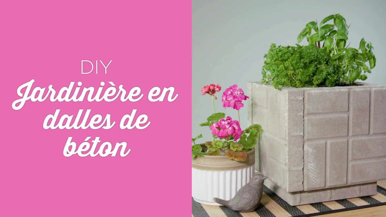 Jardinière en dalles de béton | DIY