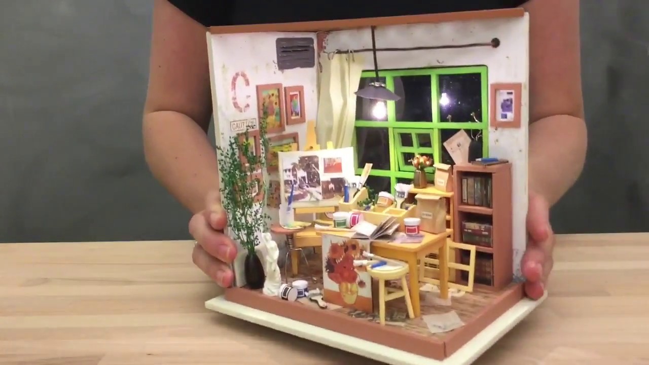 Pièce miniature DIY atelier d'artiste