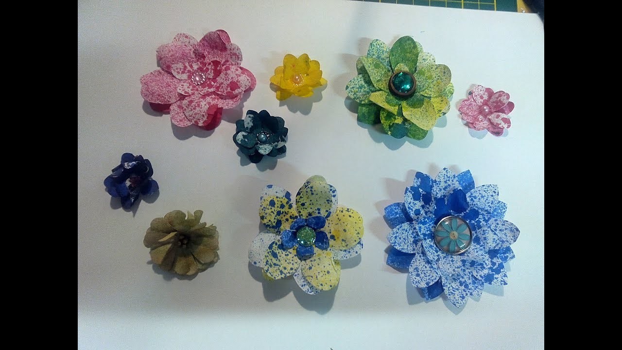 Création fleurs avec filtre à café,  peinture acrylique spray et mini haul aldi