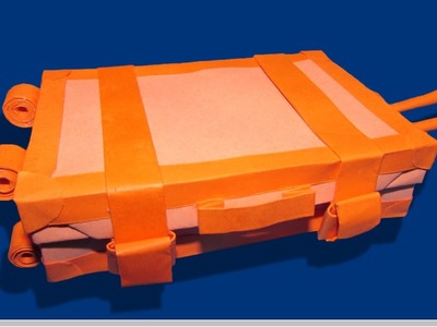 Origami : Valise, Suitcase, Koffer, Чемодан, poignet extensible et roulettes, bagage de poupée