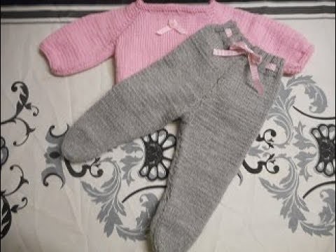 Tuto tricot pantalon chausson bébé parti 2