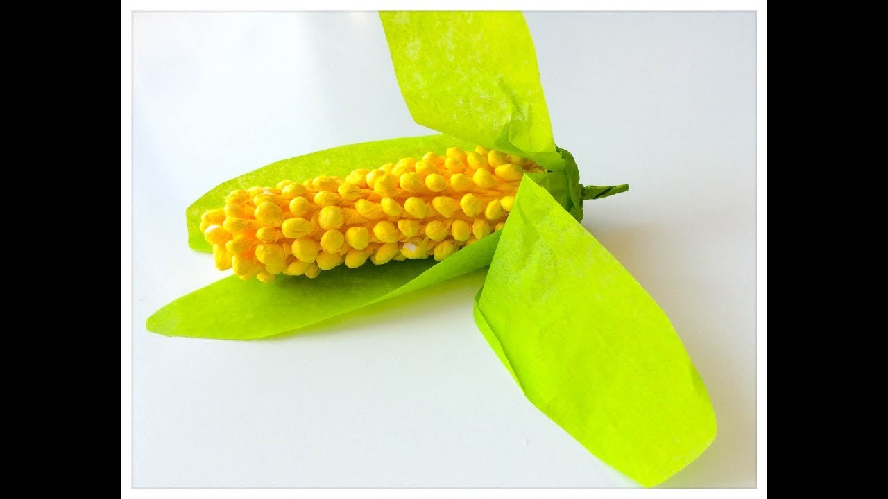 Comment fabriquer le Maïs en papier? How to make paper  Corn?