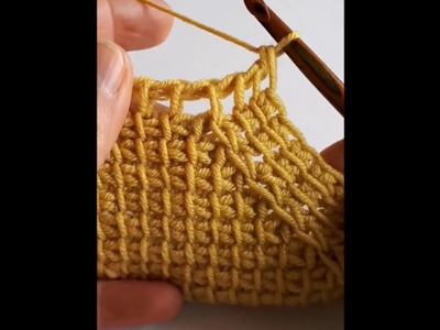 Crochet tunisien: diminution 2 points ensemble (simple et tricot)