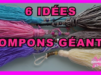 DIY. 6 Idées Avec Des Pompon Géants. 6 Ideas With Giant Tassels