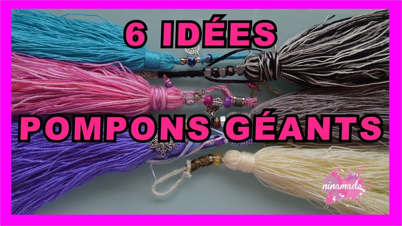 DIY. 6 Idées Avec Des Pompon Géants. 6 Ideas With Giant Tassels