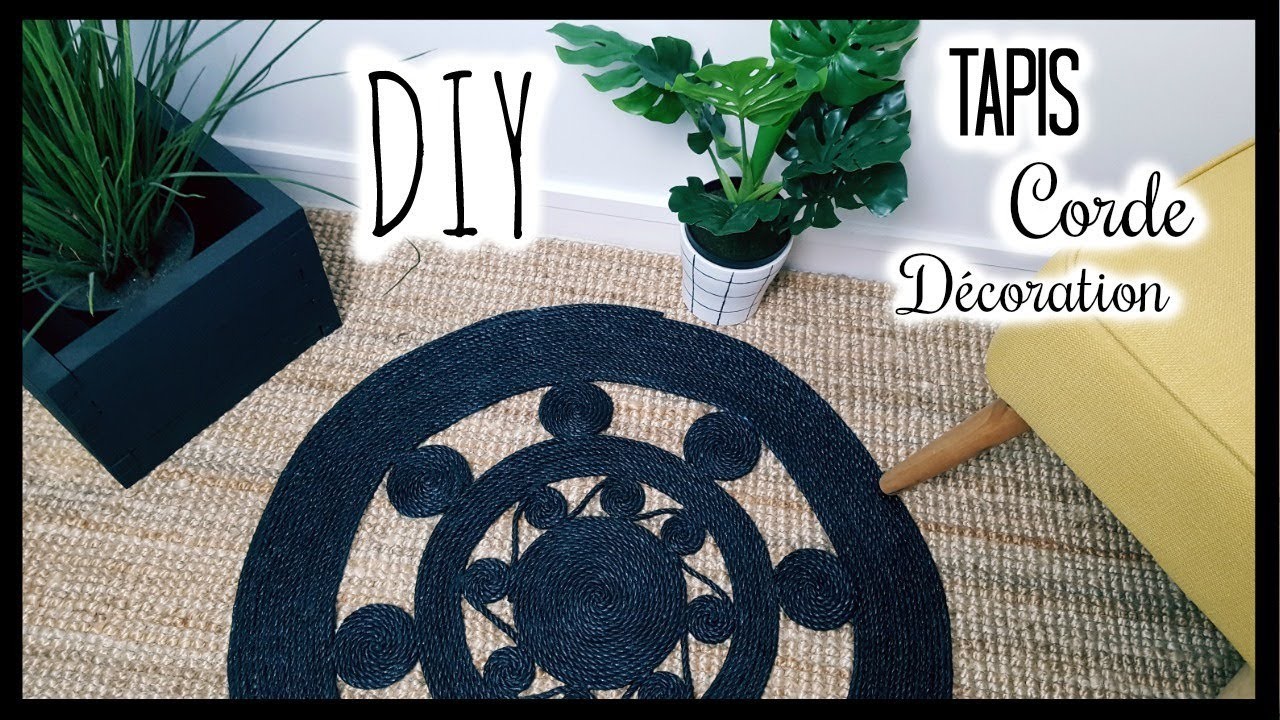 DIY FAIRE UN TAPIS CORDE AVEC DU MATERIEL DE CHEZ ACTION EN FRANÇAIS