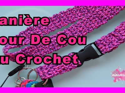 DIY. Lanière Tour De Cou Au Crochet. Très Facile!!!. Neck Keychain in Crochet. Very Easy!!