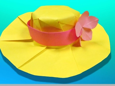 Origami : ???? Chapeau à bords avec ???? fleur