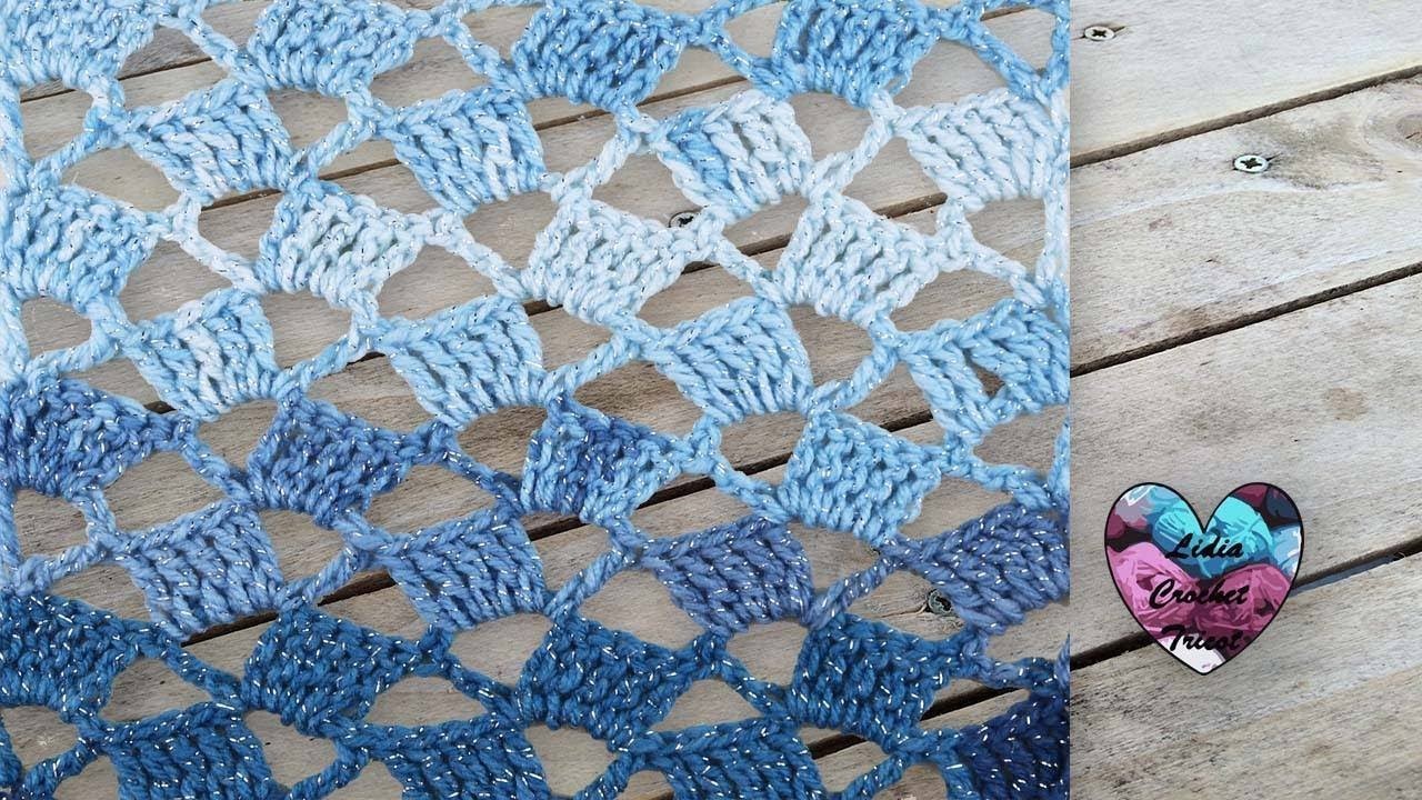 Point asymétrique crochet "Lidia Crochet Tricot"