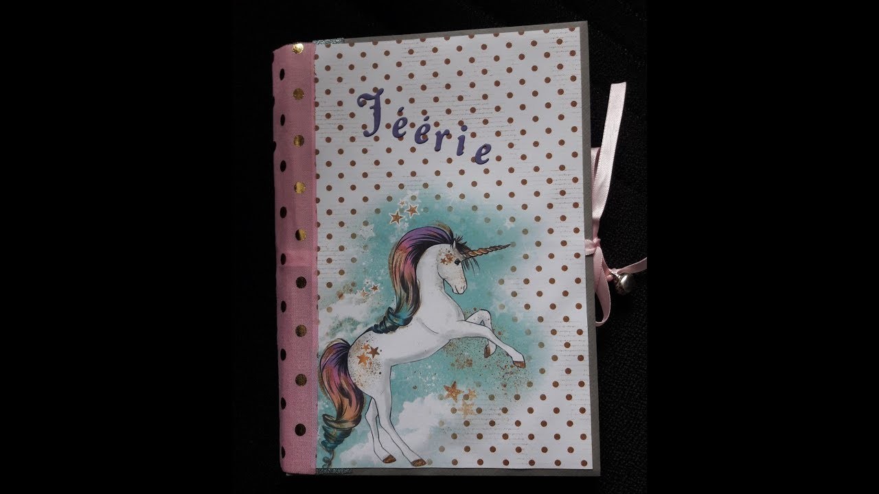 Tuto mini album enveloppes  Avec set Paper craft Licorne