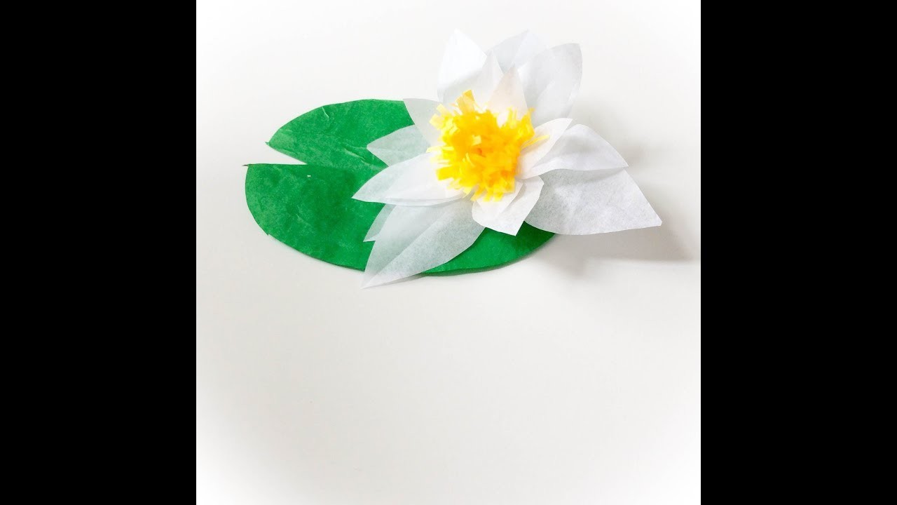 Tutoriel nénuphar en papier. Paper water lily tutorial.