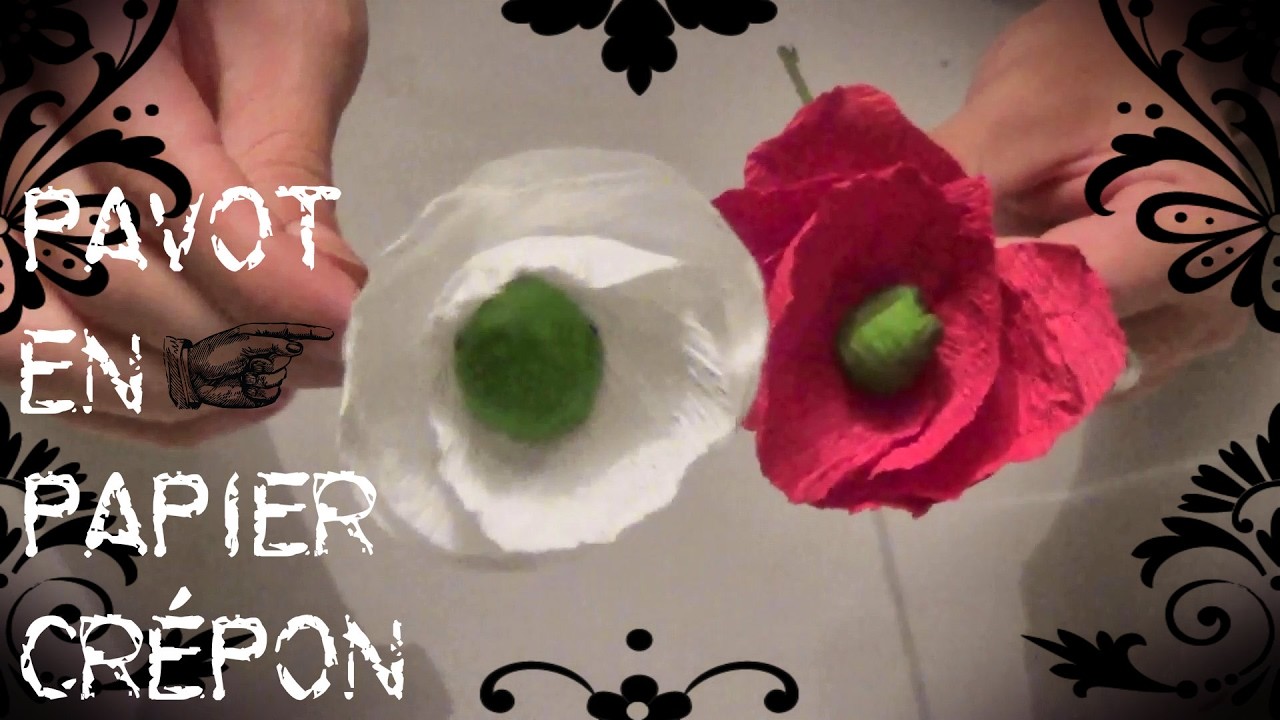 Activité manuelle: Fleur en papier crépon: Le pavot