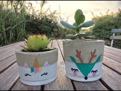 DIY P'tits pots de fleurs en ciment