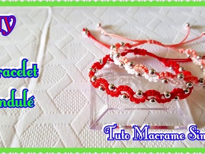 Easy macrame Bracelet with Beads: SMALL WAVE ★ Bracelet macramé facile avec des perles: PETITE VAGUE