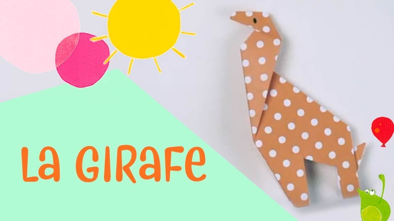 Les petits pliages de Suzanne - La girafe - origami facile pour enfants
