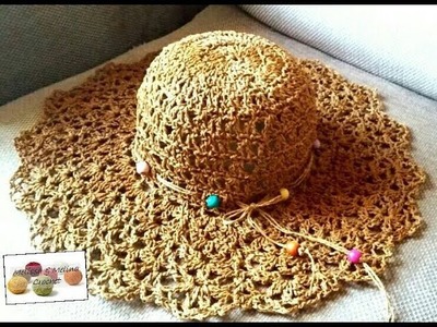 Chapeau2 Crochet  dentelle Raphia