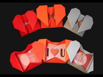 Origami: Boîte à cœur  Comment faire une Boîte en forme de cœur ❤️