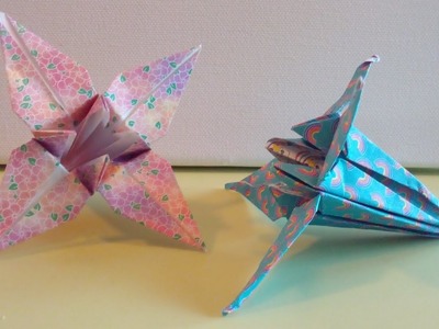 Origami facile : la fleur d'iris (flower par Alexandre, 6 ans)