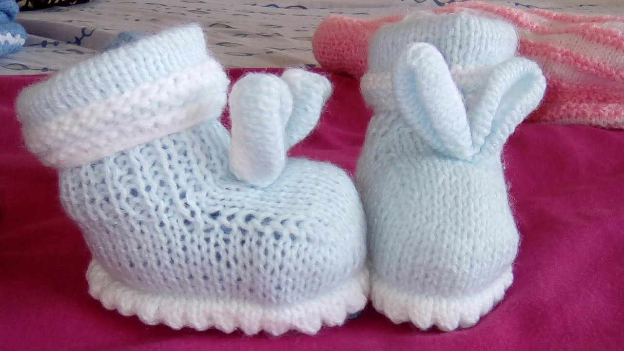 Tuto chaussons faciles de bébé au tricot Part1.2