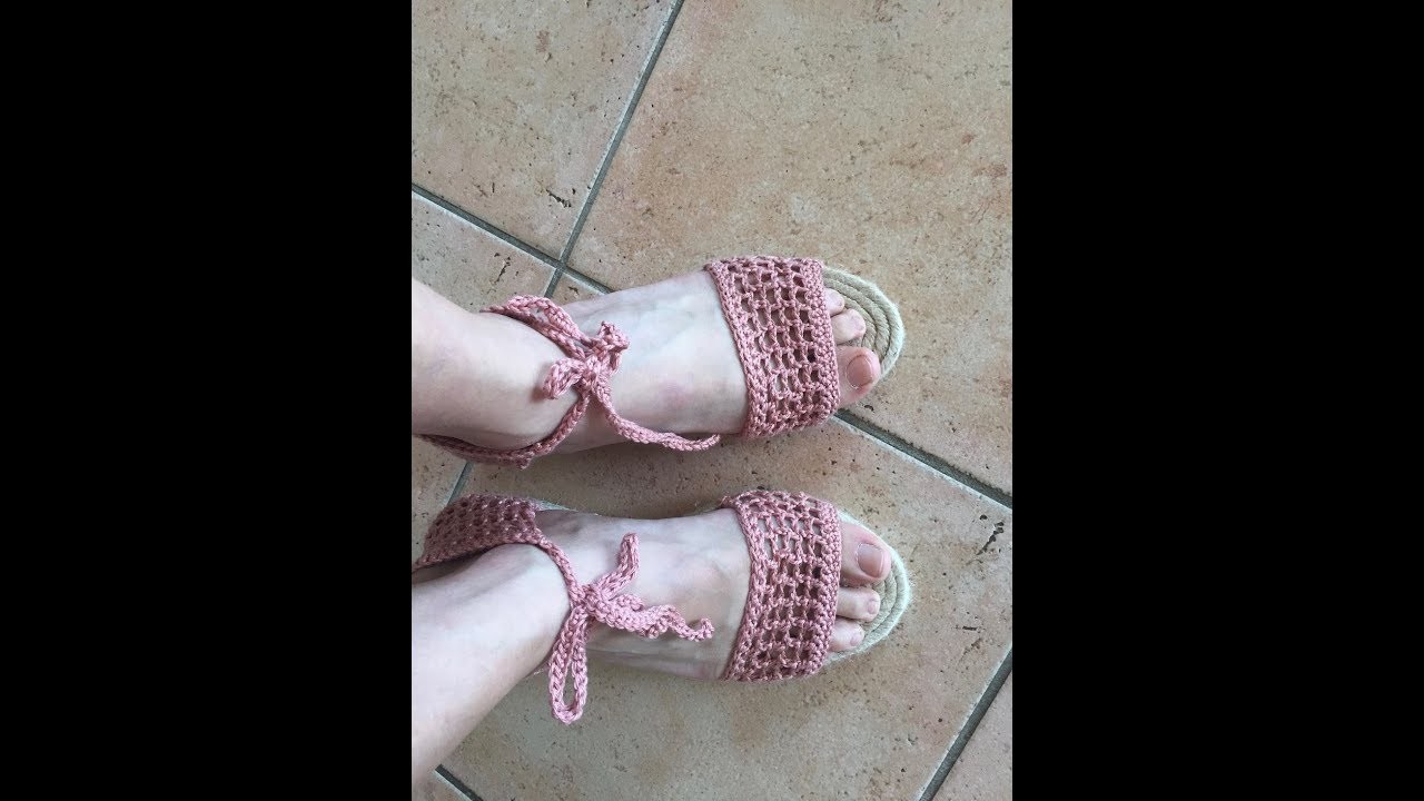 Tuto espadrilles au crochet spécial gaucher ????