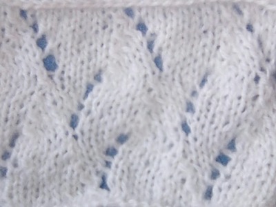 Tuto tricot : le point ajouré : " le Lys", Punto dos agujas, stich knitting