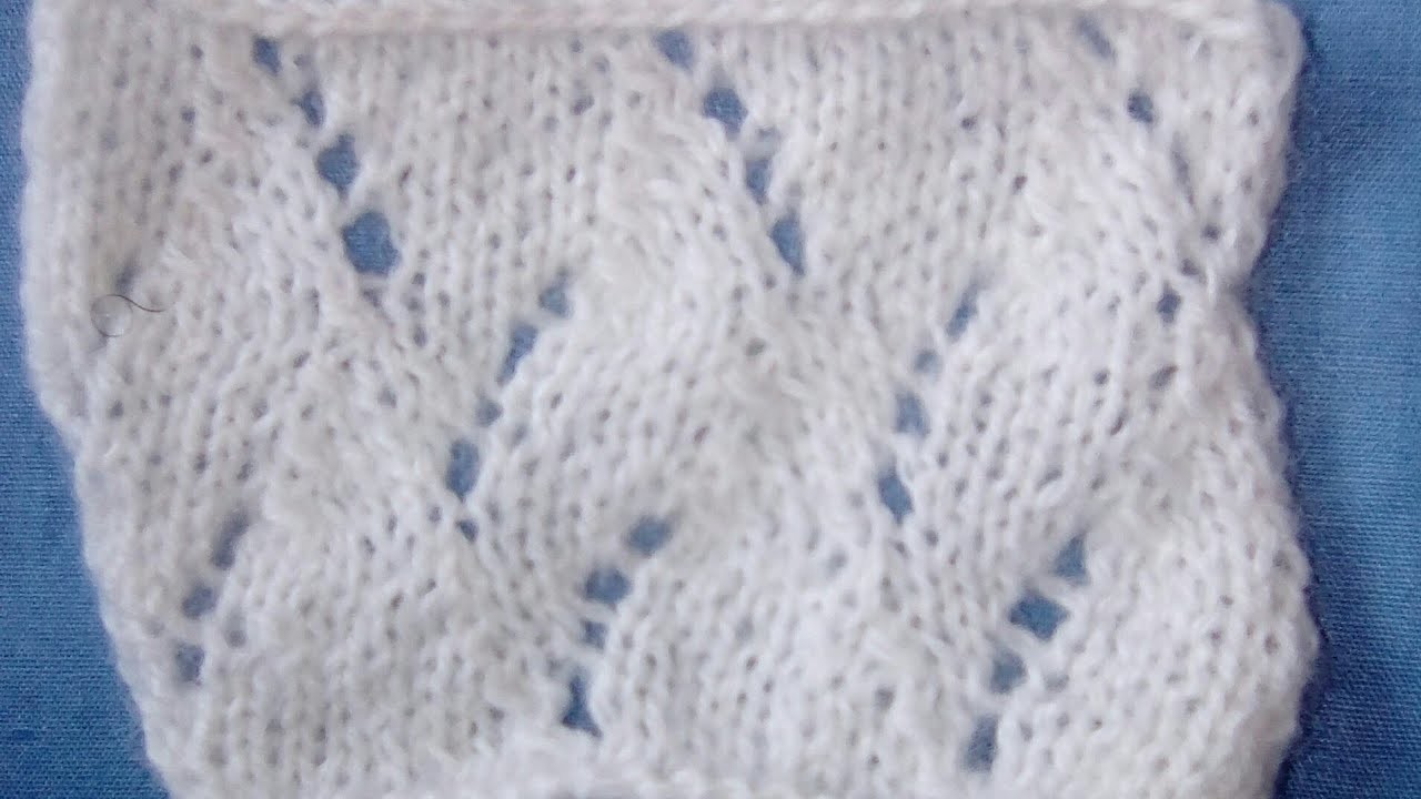 Tuto tricot : le point ajouré : " le Lys", Punto dos agujas, stich knitting