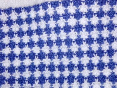 Tuto tricot  le point de bourriche au tricot.point bicolore au tricot, stich knitting