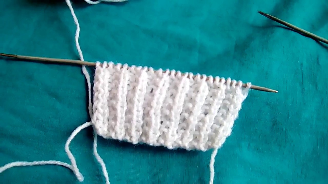 Tuto tricot : point ajouré, le point de sillon, Punto dos agujas, stich knitting