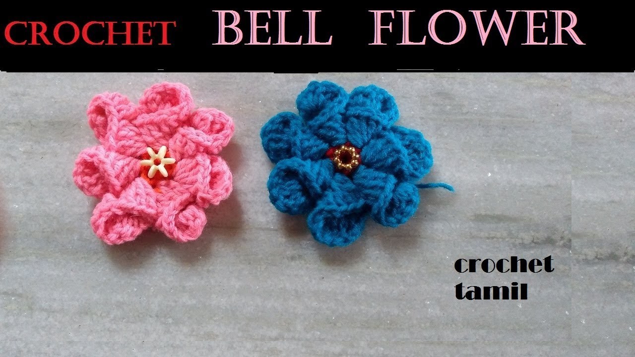 Crochet bell flower | crochet tamil